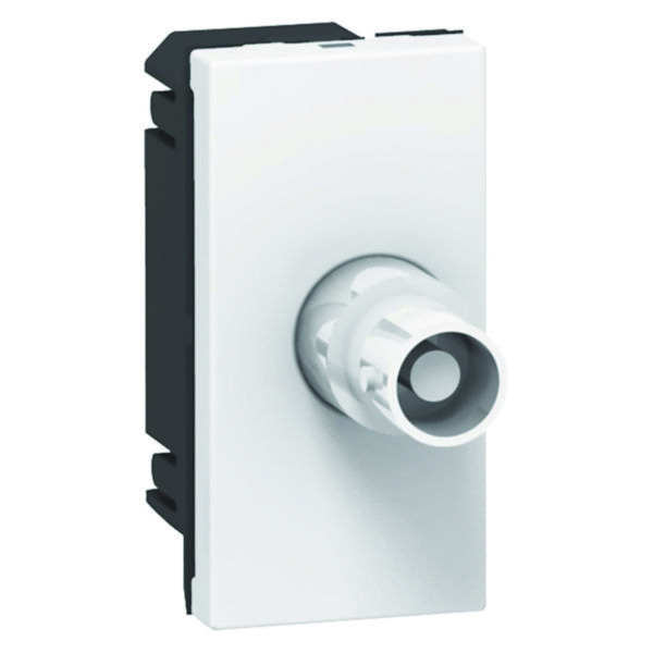 Prise BNC 75 femelle 1 module pour liaison vidéo composite de tout périphérique - blanc