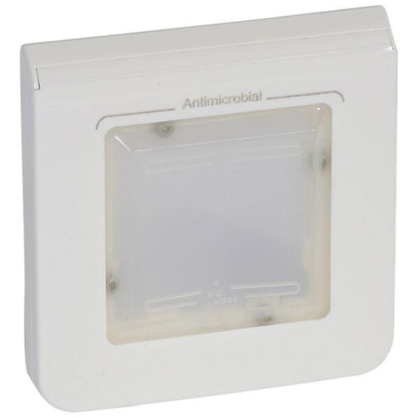 Plaque Mosaic 2 modules avec membrane étanche IP44 - blanc antimicrobien