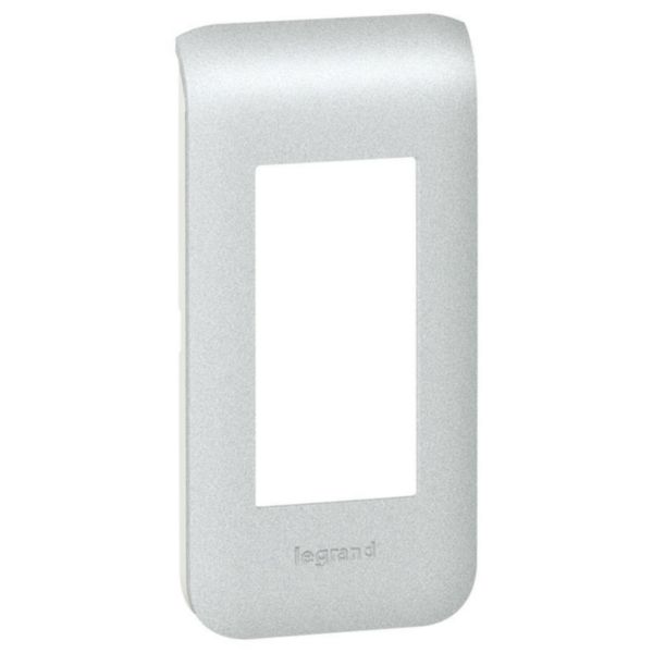 Plaque 1 module 1/2 poste aluminium