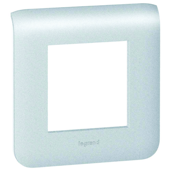 Plaque 2 modules aluminium