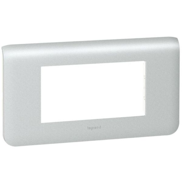 Plaque 4 modules horizontal aluminium