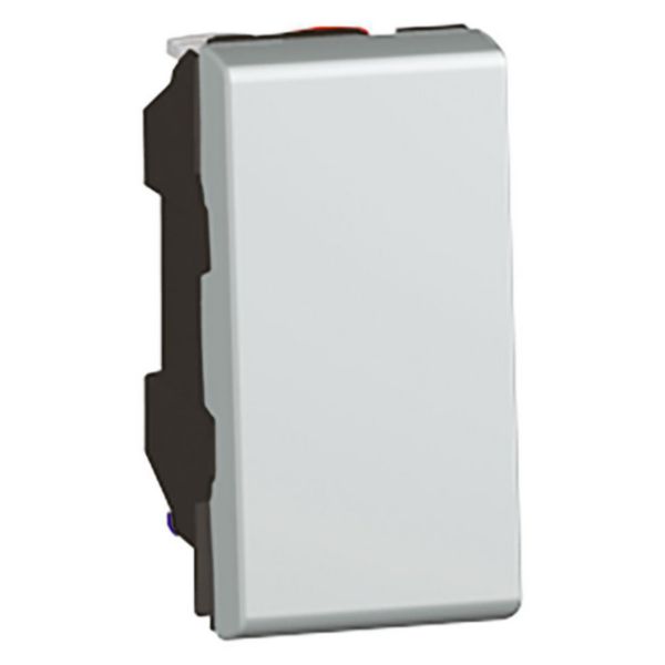 Poussoir 6A 250V~ Mosaic 1 module - alu