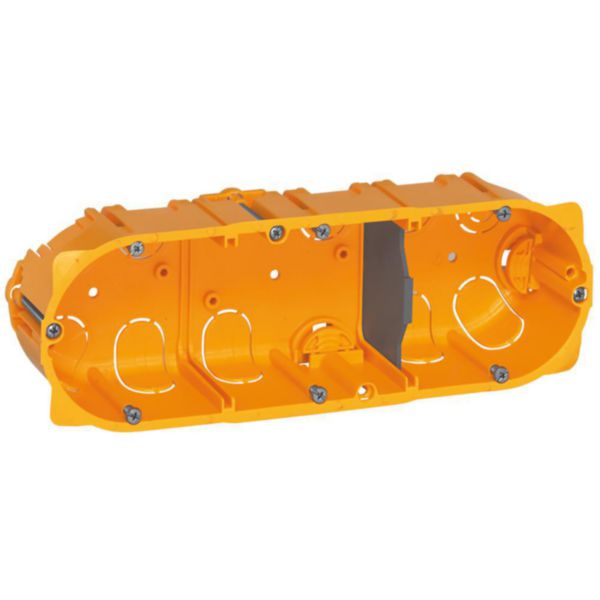 Boîte multiposte Batibox pour cloisons sèches 3 postes ou 6 à 8 modules - profondeur 40mm