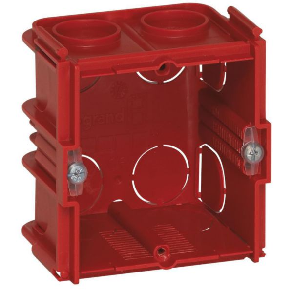 Boîte monoposte Batibox pour maçonnerie 1 poste carrée associable - profondeur 50mm