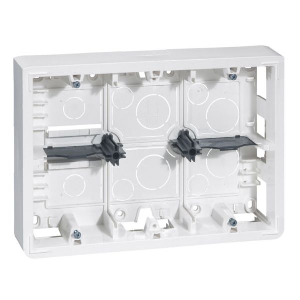 Cadre saillie profondeur 46mm Mosaic pour 2x6 , 2x8 ou 2x3x2 modules et support référence 080266