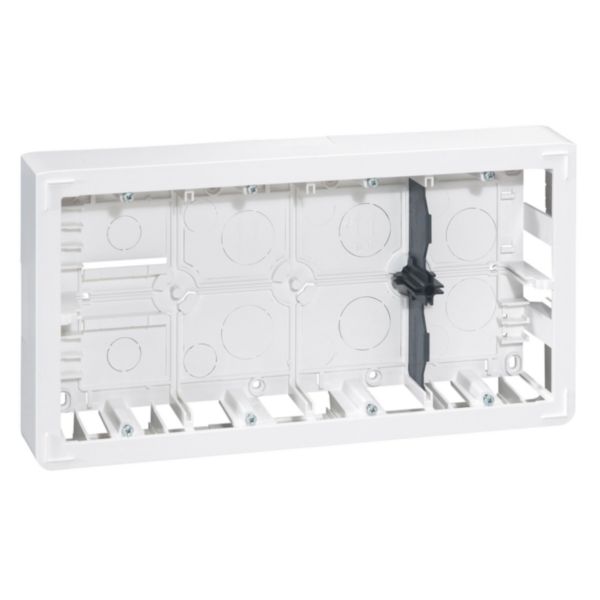 Cadre saillie profondeur 46mm Mosaic pour 2x10 modules et support référence 080268