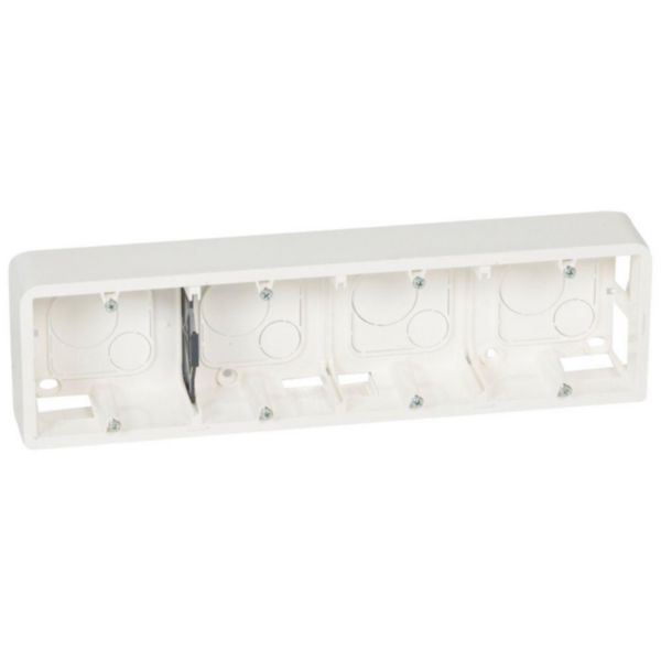 Cadre saillie profondeur 40mm Mosaic pour 10 ou 4x2 modules horizontal et support référence 080254