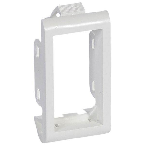 Support de plaque étroit pour paroi mince Batibox 1 module - blanc