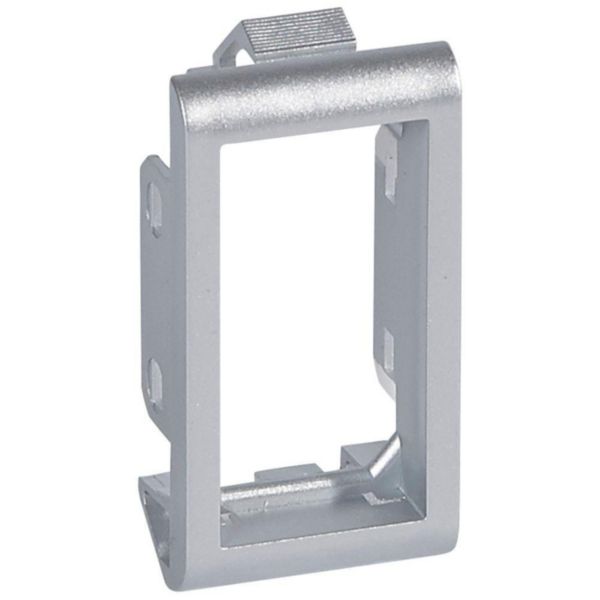 Support de plaque étroit pour paroi mince Batibox 1 module - alu