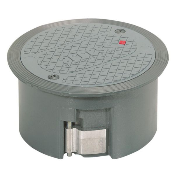 Boîte de passage de câble pour plancher technique dimension de découpe Ø127mm et profondeur 60mm