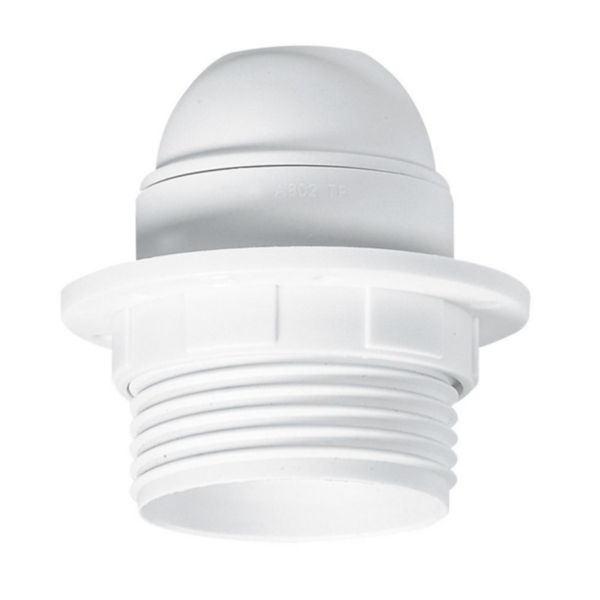Douille culot E27 à chemise demi-filetée et bague matière isolante 4A 150W