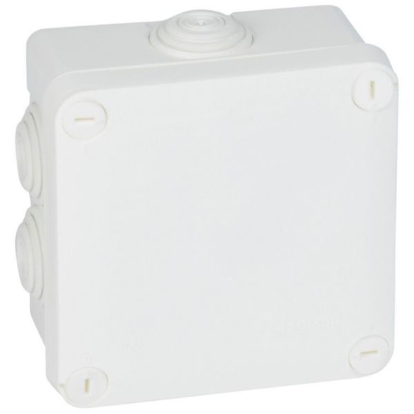 Boîte de dérivation carrée Plexo dimensions 105x105x55mm - blanc RAL9010