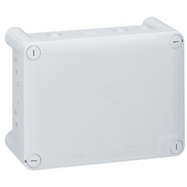 Boîte de dérivation rectangulaire pour presse-étoupe Plexo dimensions 155x110x74mm - gris RAL7035