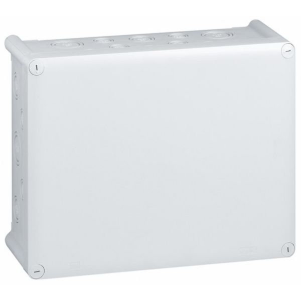 Boîte de dérivation rectangulaire pour presse-étoupe Plexo dimensions 310x240x124mm - gris RAL7035