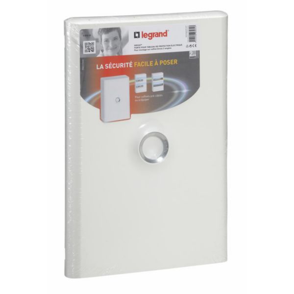 Porte pour coffret DRIVIA 2 rangées 13 modules - blanche