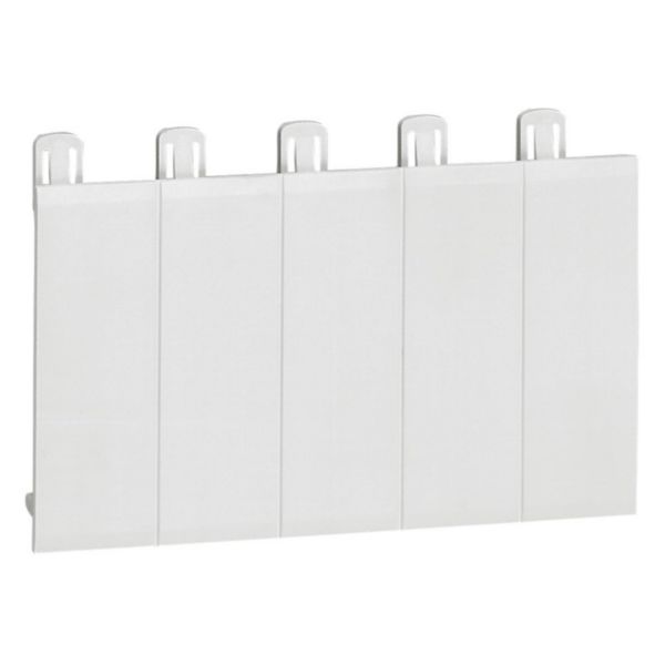 Obturateur pour coffret - bande de 5 modules - blanc