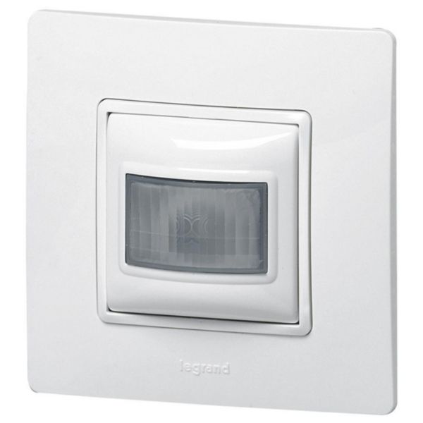 Interrupteur automatique avec plaque Niloé - éclat (blanc)