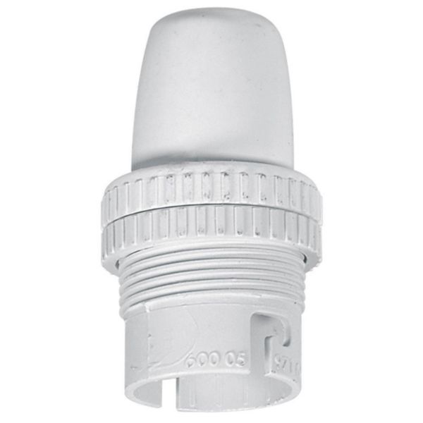 Douille pour ampoule B22 avec bague - isolant blanc