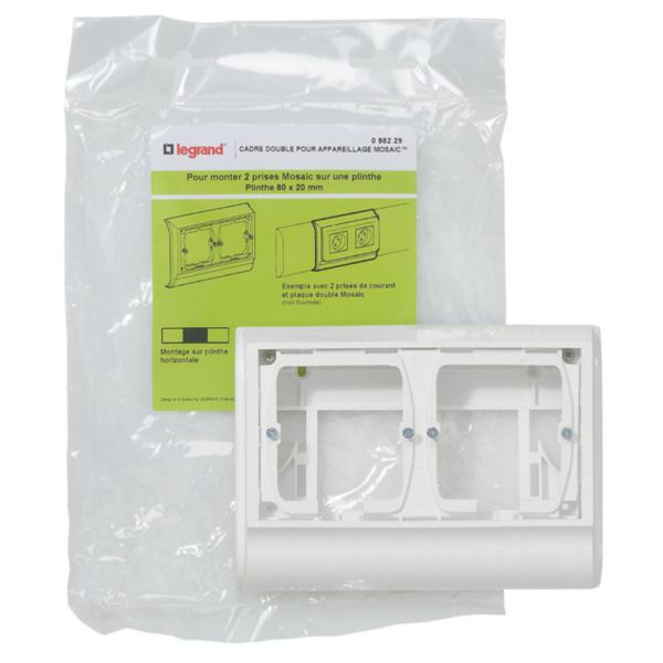 Cadre double pour appareillage Mosaic - pour plinthe 80x20mm - Page 3