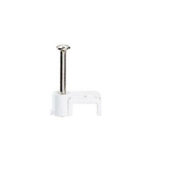 Cavaliers Fixfor x 20 - pour câble méplat 2x1 mm² - blister - blanc