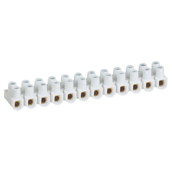 Borne de raccordement Nylbloc 12 plots de 10mm² - 57A - blanc