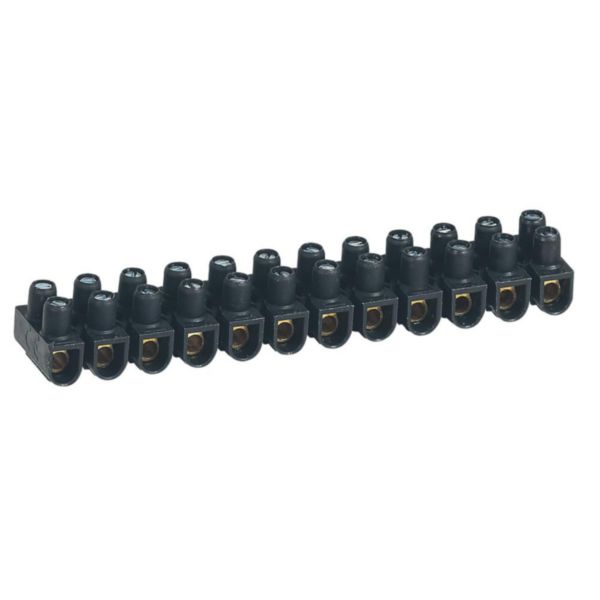 Borne de raccordement Nylbloc 12 plots de 6mm² - 41A - noir