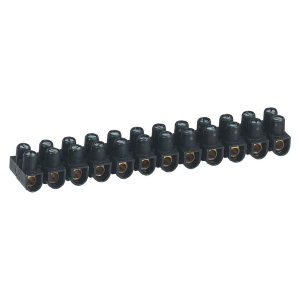 Borne de raccordement Nylbloc 12 plots de 10mm² - 57A - noir