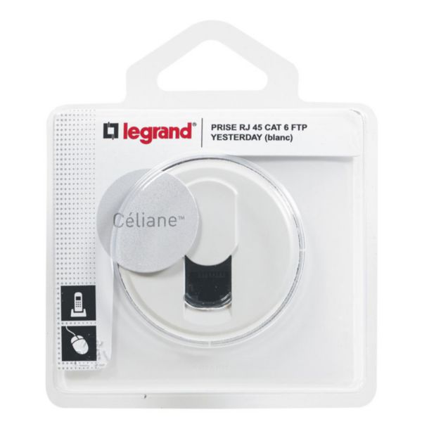 Prise RJ 45 multimédia cat. 6 FTP avec plaque Céliane - Blanc - Page 2