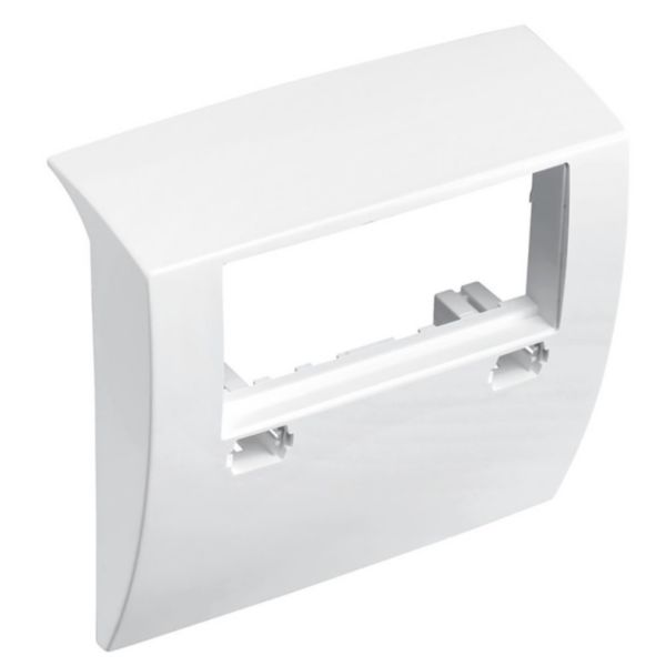 Cadre pour plinthe Keva 125x20mm format 45x45mm 2 postes blanc Artic