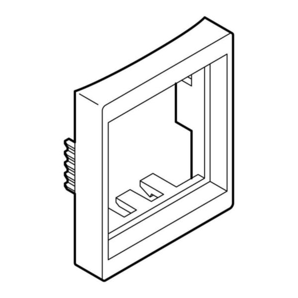 Bague adaptateur pour plinthe Keva 80x20mm et 125x20mm pour prise informatique format 45x45mm pour réf. 11757 , 11758 , 11092 ou 11093