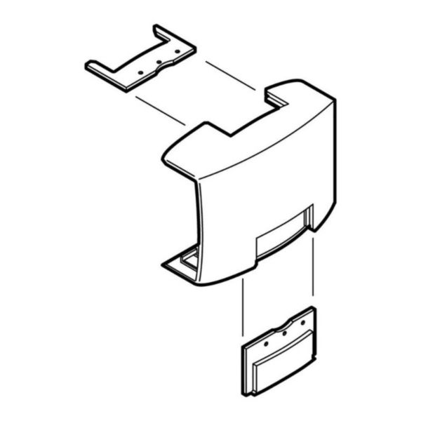 Té de dérivation pour moulure Keva 22x12mm blanc Artic