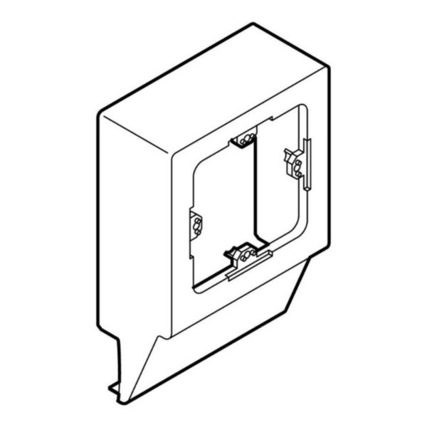 Cadre entraxe 60mm profondeur 15mm pour moulure Keva 32x15mm et 50x15mm blanc Artic