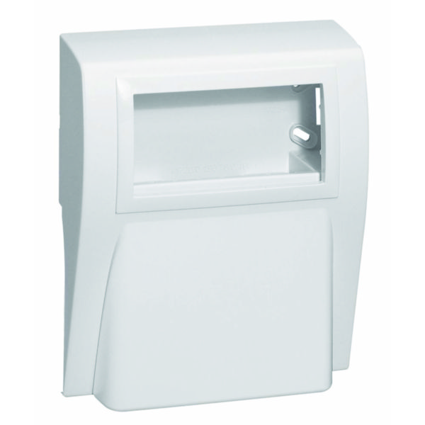Support Keva LED System 1 et 2 postes pour appareillage Logix blanc Artic