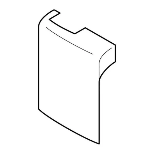 Pied de chambranle droit pour plinthe Keva 80x20mm pour moulure hauteur 12 , 15 ou 20mm blanc Artic