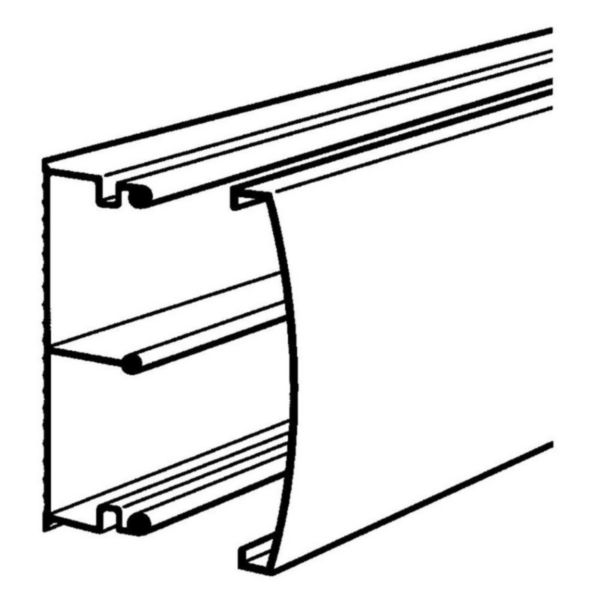 Moulure Keva 2 compartiments 32x12mm et longueur 2,10m livrée avec couvercle brun