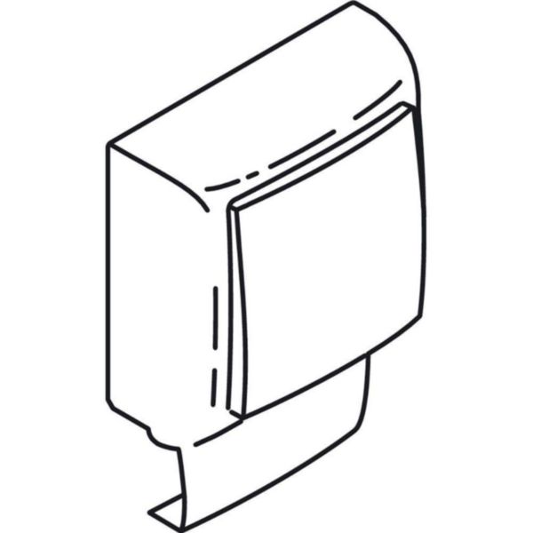 Interrupteur saillie 1P pour moulures Keva 22x12mm cadre simple équipé de mécanisme Appareillage Saillie de Legrand ASL