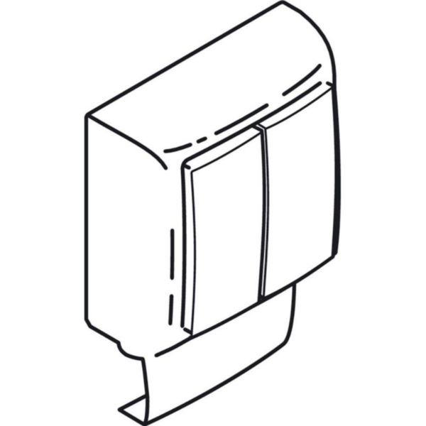 Double va-et-vient saillie 1P pour moulures Keva 22x12mm cadre simple équipé de mécanisme Appareillage Saillie de Legrand ASL