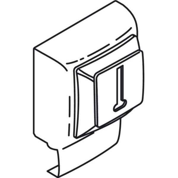 Prise téléphone saillie 1P pour moulures Keva 22x12mm cadre simple équipé de mécanisme Appareillage Saillie de Legrand ASL