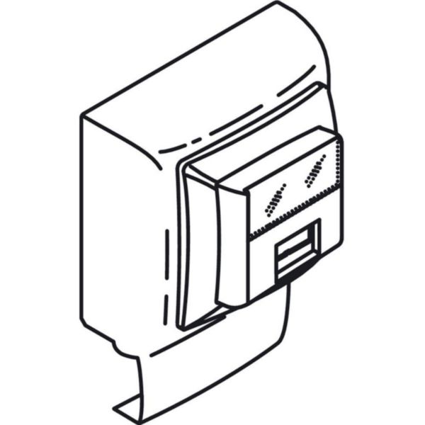 Prise RJ45 Cat5E saillie 1P pour moulures Keva 22x12mm cadre simple équipé de mécanisme Appareillage Saillie de Legrand ASL