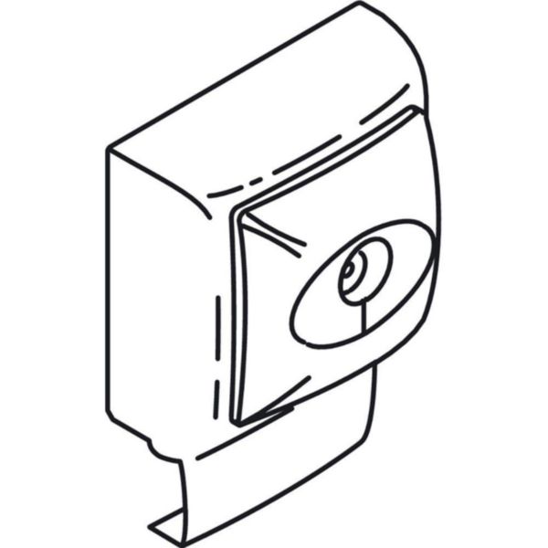 Prise TV simple saillie 1P pour moulures Keva 22x12mm cadre simple équipé de mécanisme Appareillage Saillie de Legrand ASL