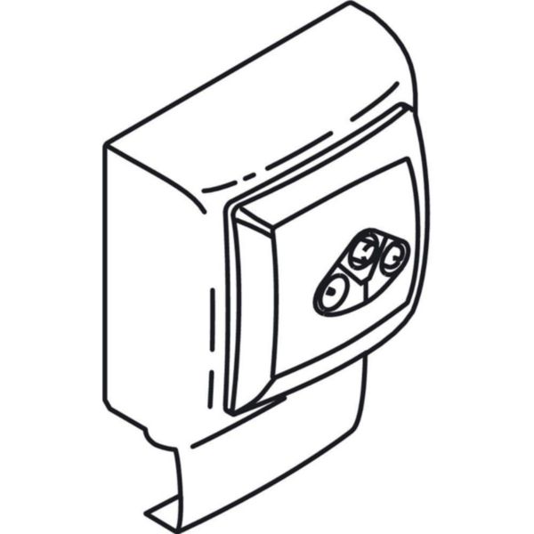 Prise TV-FM-SAT saillie 1P pour moulures Keva 22x12mm cadre simple équipé de mécanisme Appareillage Saillie de Legrand ASL