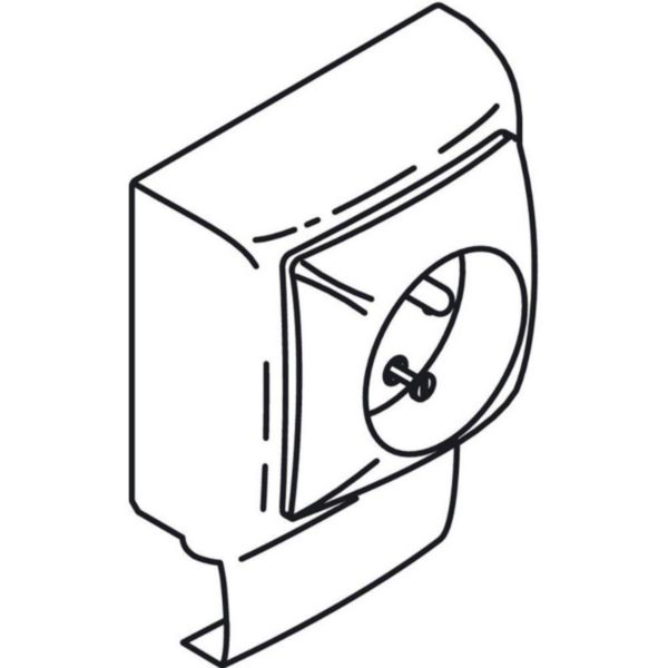 Prise 2P+T saillie 1P pour moulures Keva 32x12mm cadre simple équipé de mécanisme Appareillage Saillie de Legrand ASL