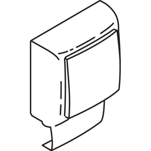 Interrupteur saillie 1P pour moulures Keva 32x12mm cadre simple équipé de mécanisme Appareillage Saillie de Legrand ASL