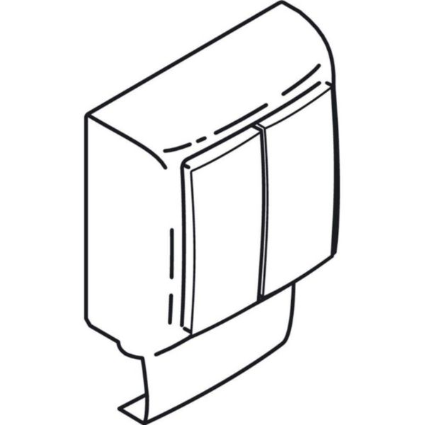 Double va-et-vient saillie 1P pour moulures Keva 32x12mm cadre simple équipé de mécanisme Appareillage Saillie de Legrand ASL