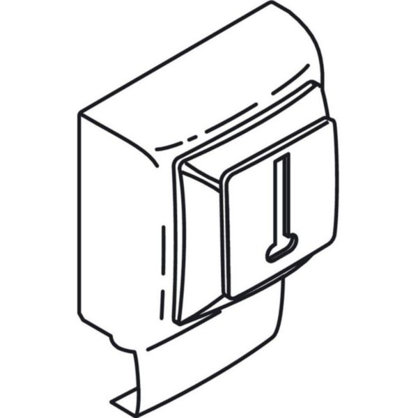 Prise téléphone saillie 1P pour moulures Keva 32x12mm cadre simple équipé de mécanisme Appareillage Saillie de Legrand ASL