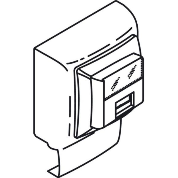 Prise RJ45 Cat5E saillie 1P pour moulure Keva haut.15mm cadre simple équipé de mécanisme Appareillage Saillie de Legrand ASL