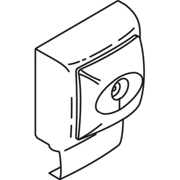 Prise TV simple saillie 1P pour moulure Keva haut.15mm cadre simple équipé de mécanisme Appareillage Saillie de Legrand ASL