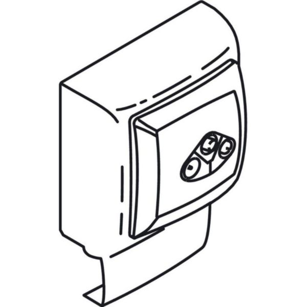 Prise TV-FM-SAT saillie 1P pour moulure Keva haut.15mm cadre simple équipé de mécanisme Appareillage Saillie de Legrand ASL