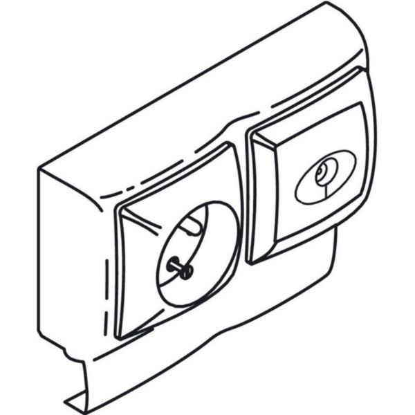 Prise 2P+T + prise TV simple saillie pour moulure Keva haut.15mm cadre double équipé de mécanisme Appareillage Saillie de Legrand ASL - Page 3