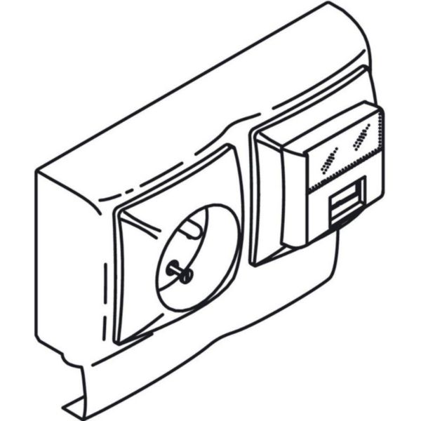 Prise 2P+T + prise RJ45 Cat5E saillie pour moulure Keva haut.20mm cadre double équipé de mécanisme Appareillage Saillie de Legrand ASL - Page 4